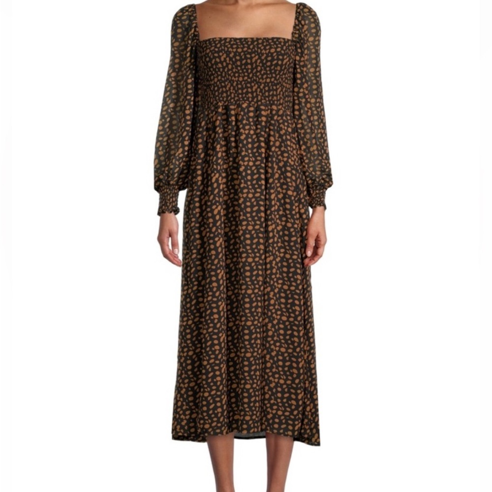 Elegant Black and Brown Women's Dress